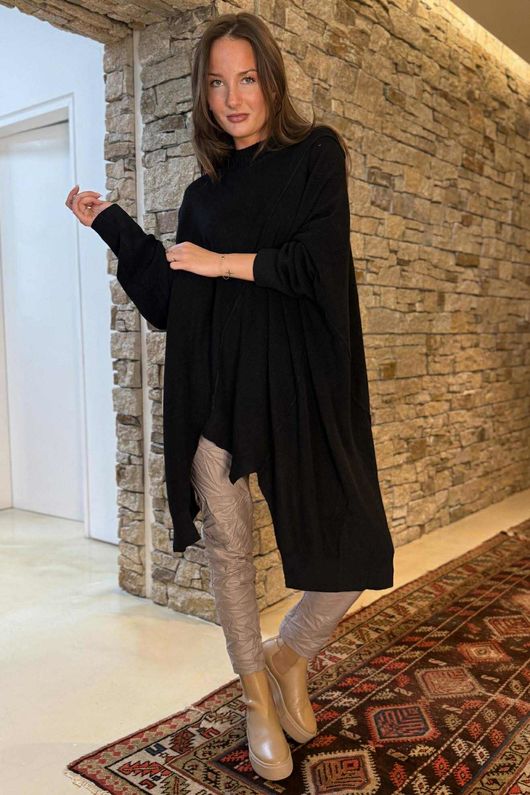 Paloma Oversized Grunge Knit Black